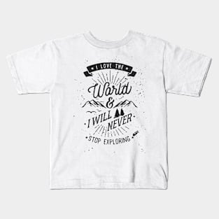 I Love The World Kids T-Shirt